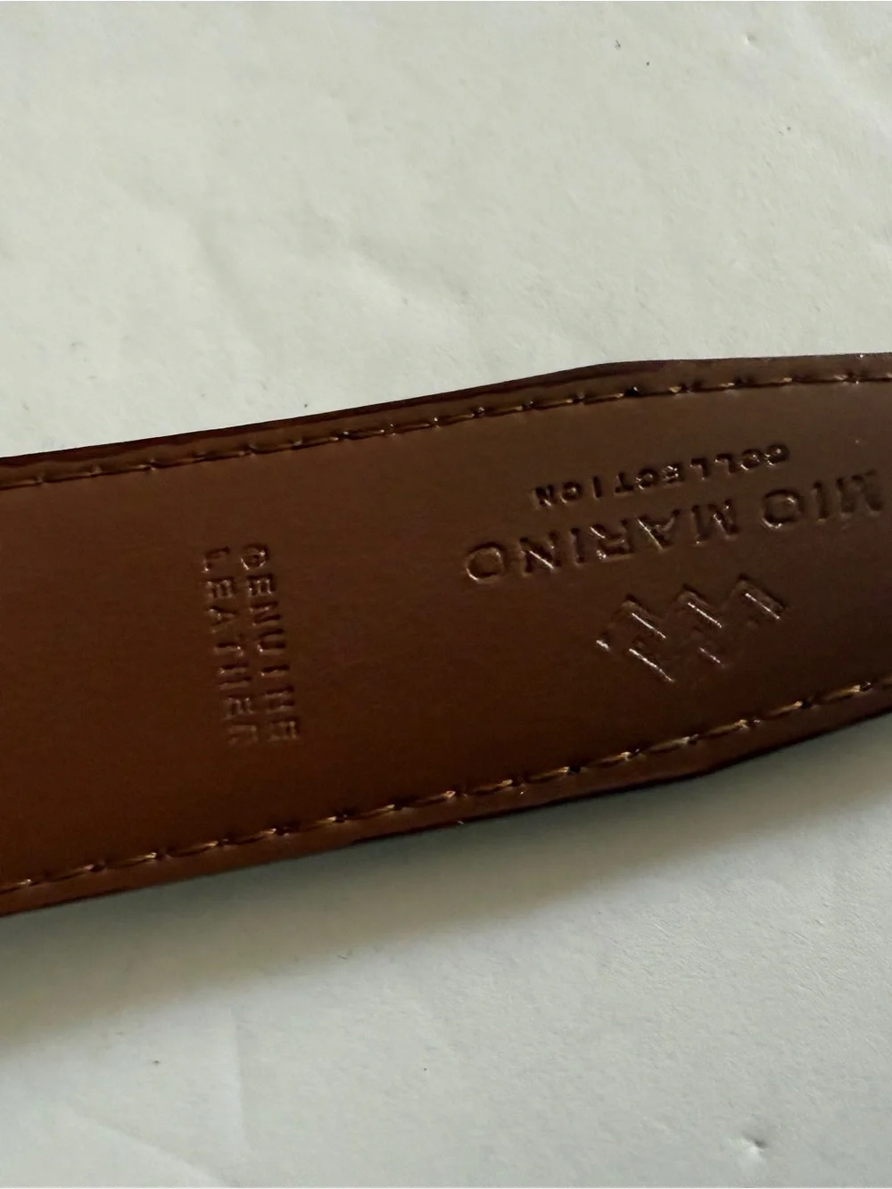 Men's Tan Real Leather Dress Belt with Brushed Metal Buckle XL 44